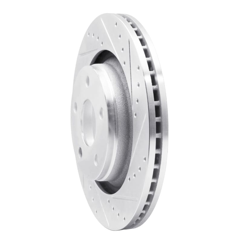 R1 12-18 Jeep Wrangler Front Right Drilled & Slotted Silver Brake Rotor thumbnail 2