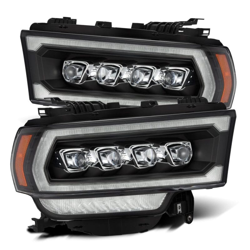 AlphaRex 19-21 Ram 2500 NOVA LED Proj Headlights Plank Style Black w/Activ Light/Seq Signal/DRL thumbnail 2