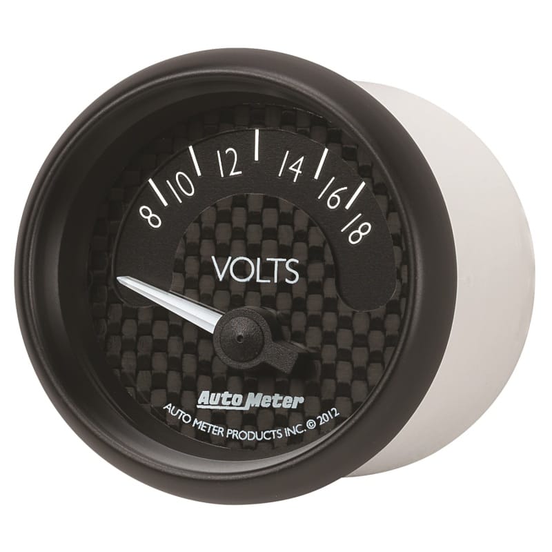Autometer GT Series 52mm Short Sweep Electronic 8-18 Volts Voltmeter thumbnail 2