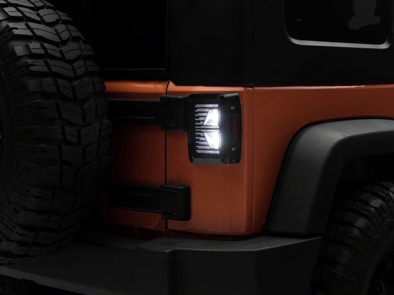 Raxiom 07-18 Jeep Wrangler JK Axial Series Vision LED Tail Lights- Black Housing (Clear Lens) thumbnail 2