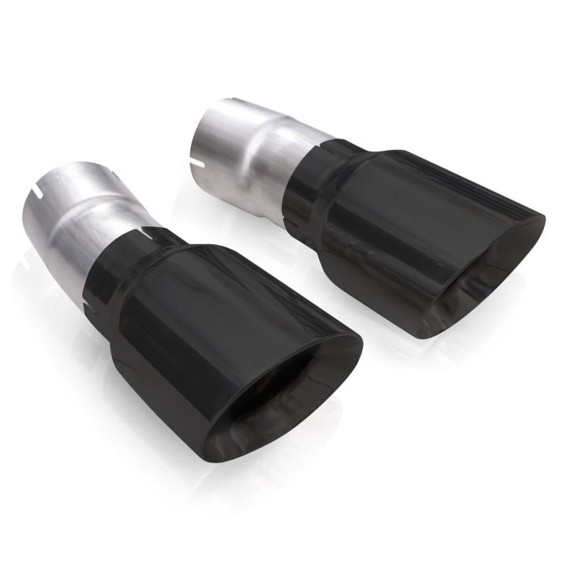 Stainless Works 4in Double Wall Slash-Cut Black Tip Kit