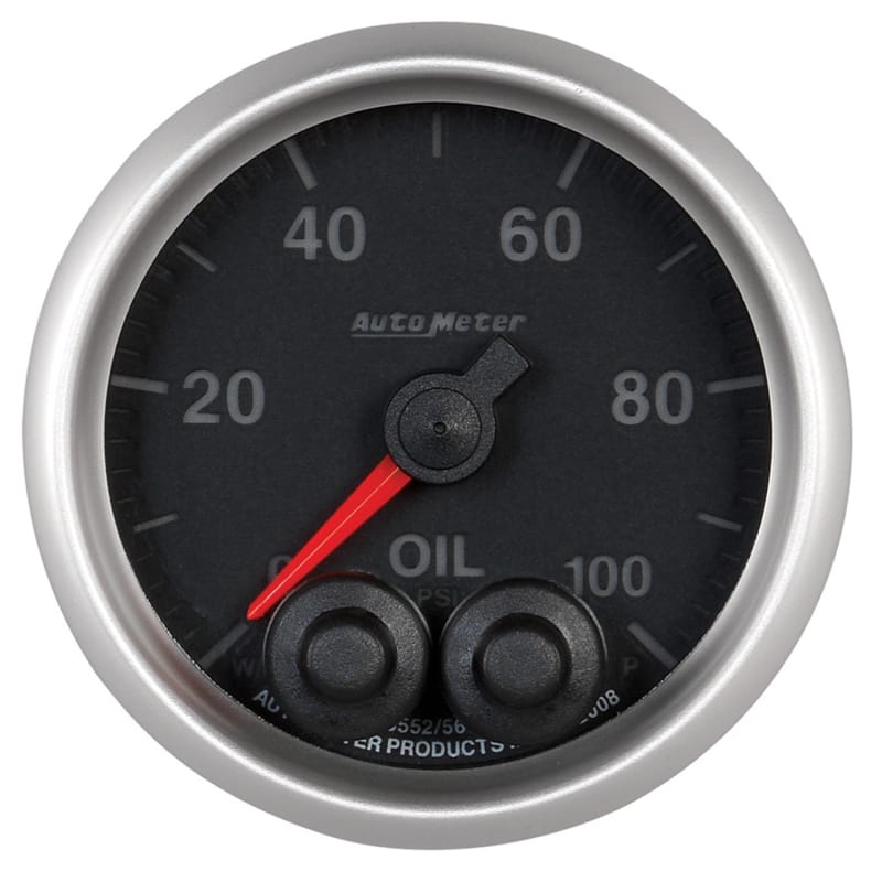 Autometer Elite 52mm Oil Pressure Peak and Warn Gauge w/ Electronic Control thumbnail 2