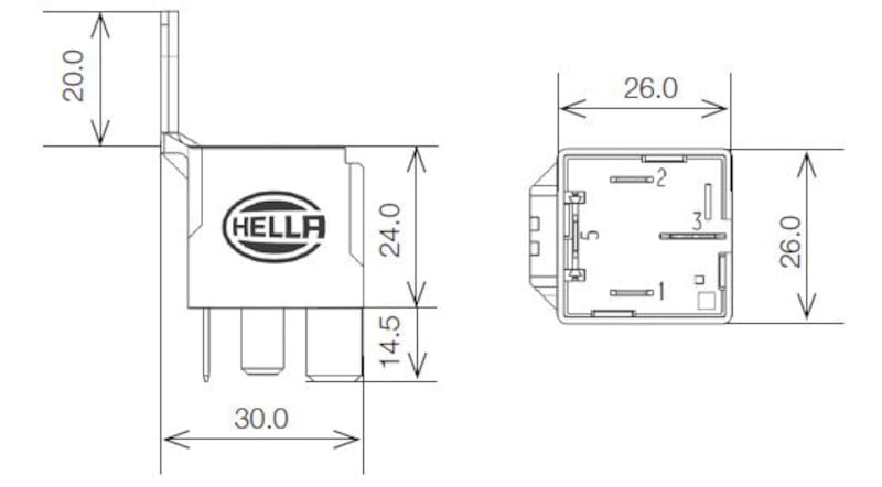 Hella Relay Mini Power Iso 4 Pole 12V Spst Res Bkt thumbnail 2