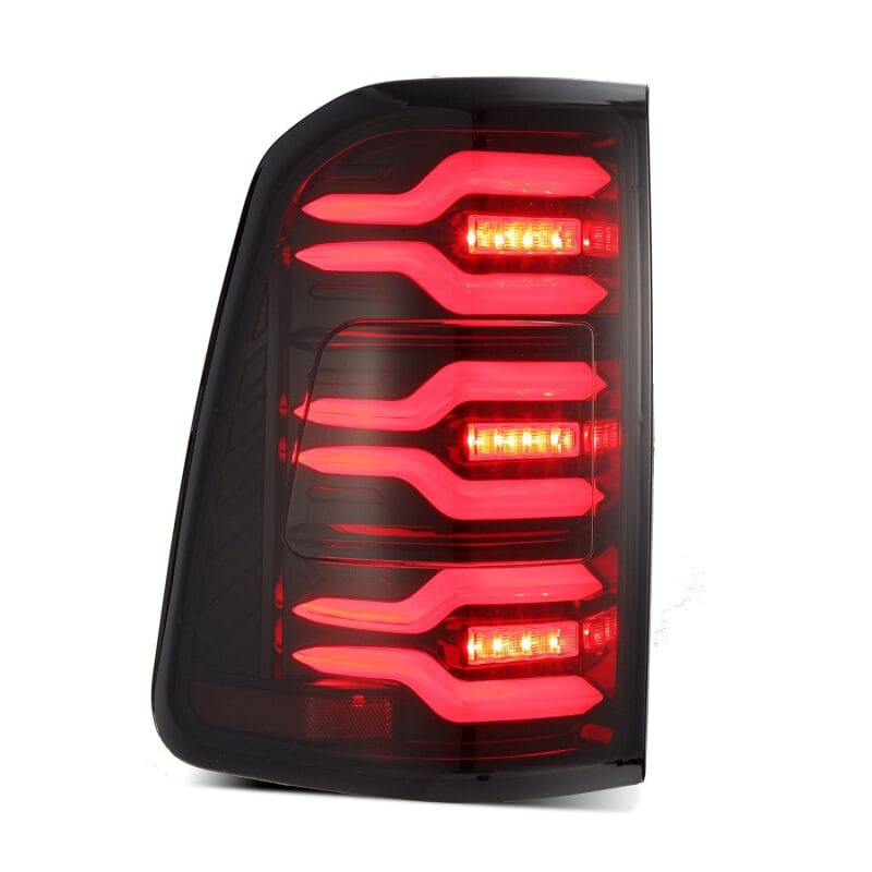 AlphaRex 19-21 Dodge Ram 1500 Luxx-Series LED Tail Lights Black/Red w/Activ Light/Seq Signal thumbnail 5