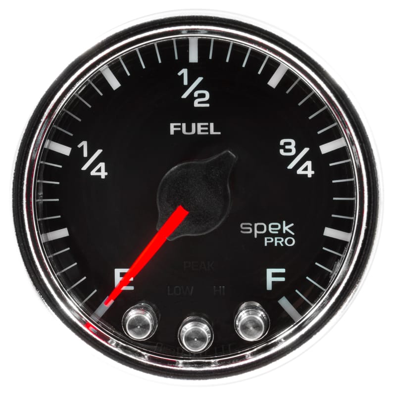 Autometer Spek-Pro Gauge Fuel Level 2 1/16in 0-270 Programmable Blk/Chrm - P31231 thumbnail 3
