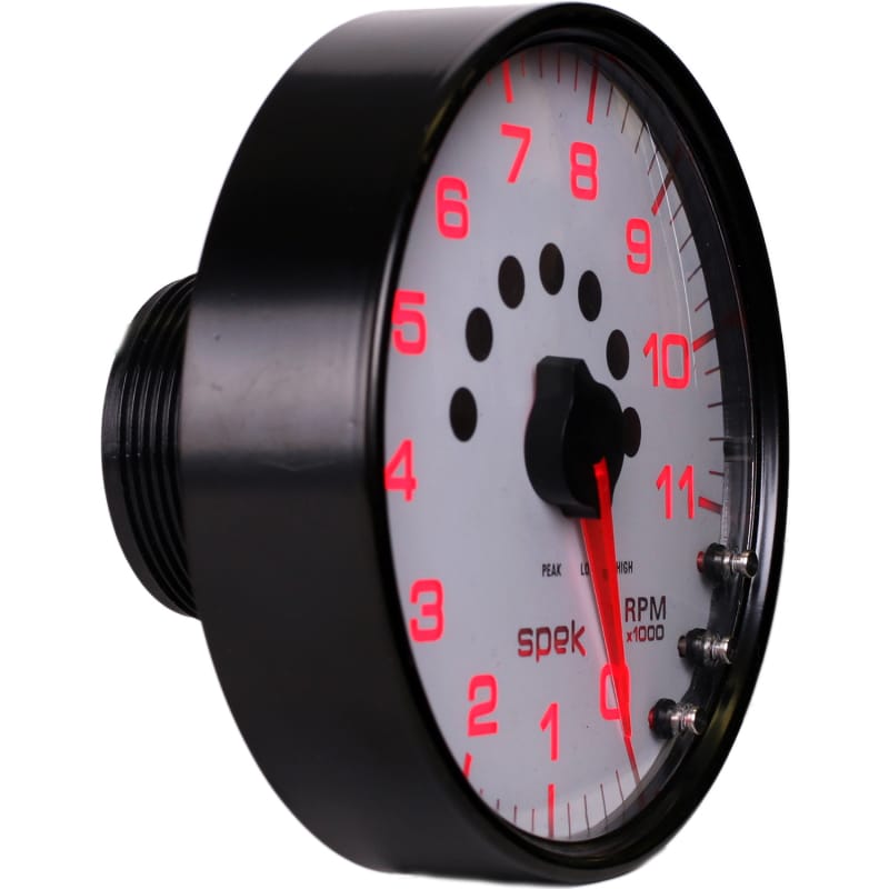 Autometer Spek-Pro Gauge Tachometer 5in 11K Rpm W/Shift Light & Peak Mem White/Black - P23912 thumbnail 7