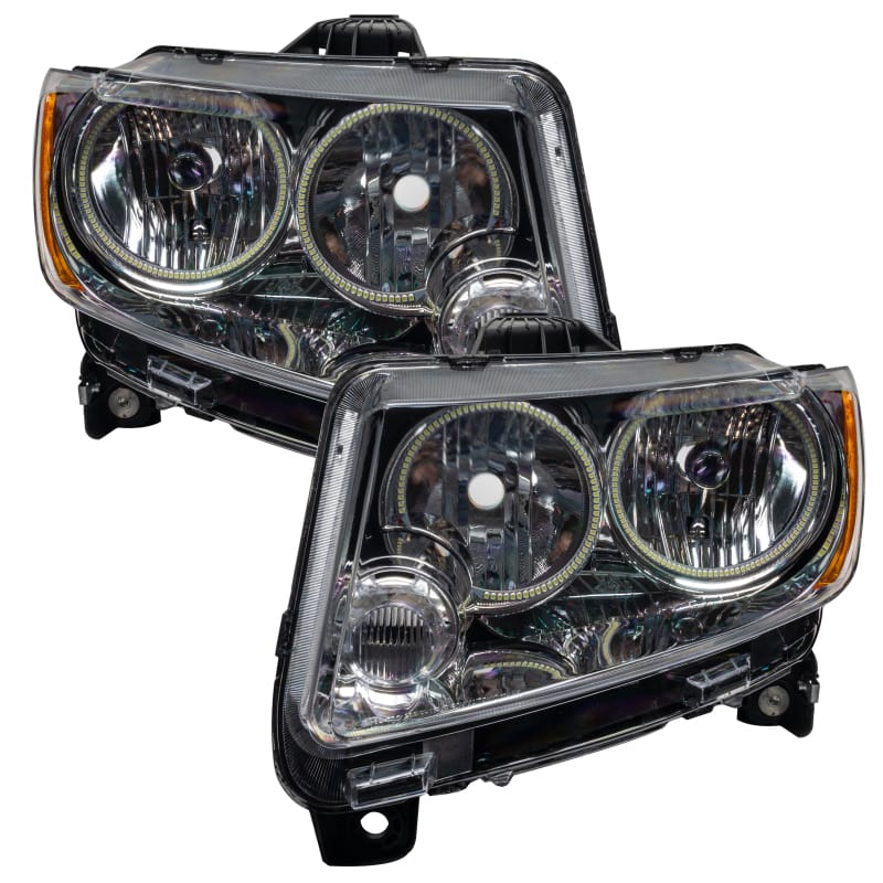 Oracle 11-13 Jeep Grand Cherokee Pre-Assembled Halo Headlights (Non HID) Chrome - UV/Purple thumbnail 3