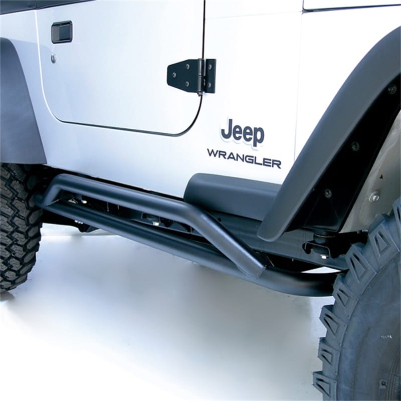 Rugged Ridge RRC Rocker Guards Black 87-06 Jeep Wrangler thumbnail 2