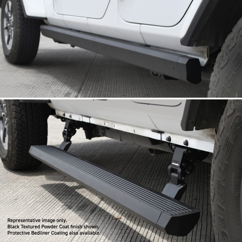 RealTruck 07-17 Jeep Wrangler 4dr VoltStep Electric Running Board Kit (Cut Req.) - Bedliner Coating thumbnail 2