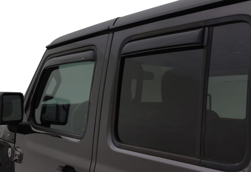 AVS 2018 Jeep Wrangler Unlimited (4-Door) Ventvisor In-Channel Window Deflectors 4pc - Smoke thumbnail 2