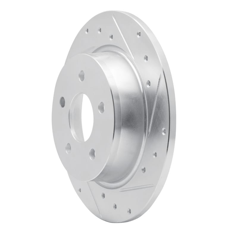 R1 88-95 Chrysler Imperial Rear Right Drilled & Slotted Silver Brake Rotor thumbnail 2
