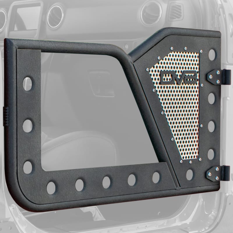 DV8 Offroad Jeep 18+ Wrangler JL / 20+ Gladiator JT Rear Rock Doors w/ Perforated Aluminum Mesh thumbnail 5
