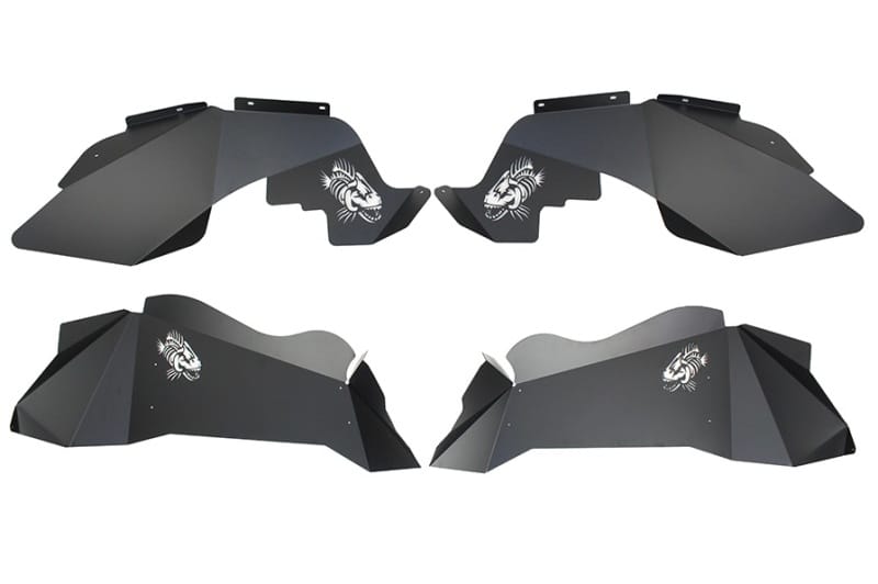 Fishbone Offroad 07-18 Jeep Wrangler JK Logo Aluminum Inner Fenders - Black Powdercoat thumbnail 2