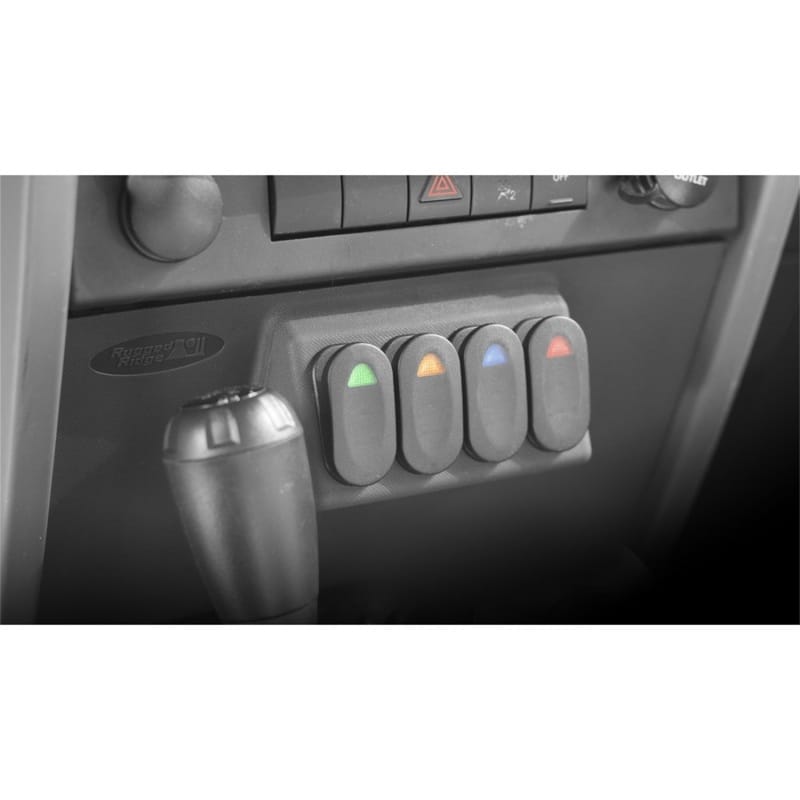 Rugged Ridge Lower Console Switch Panel 07-10 Jeep Wrangler JK thumbnail 2