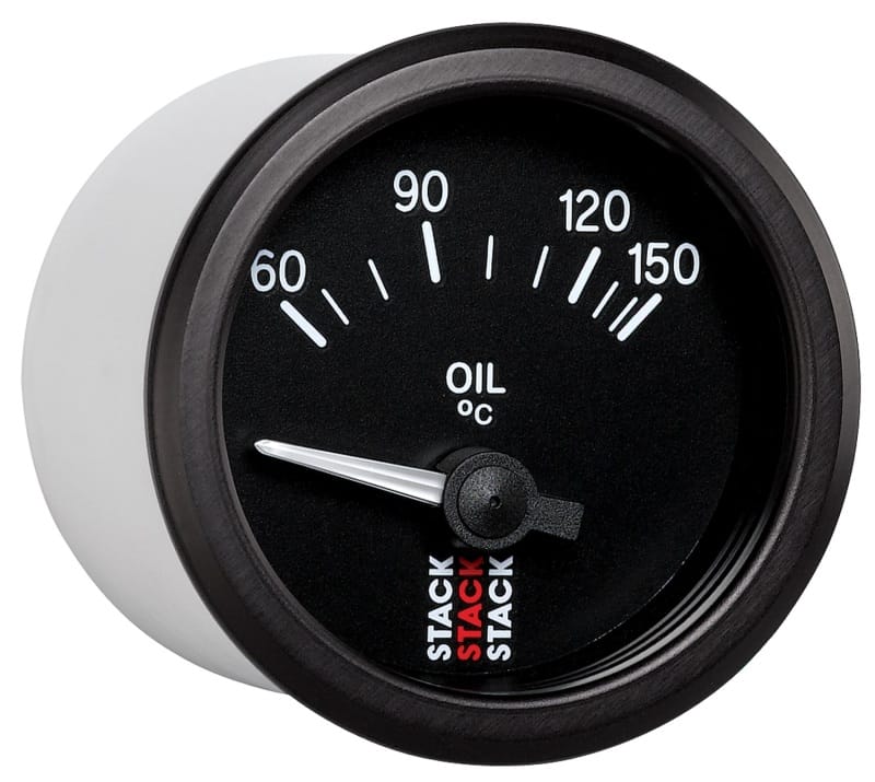 Autometer Stack 52mm 60-150 Deg C M10 Male Electric Oil Temp Gauge - Black thumbnail 5