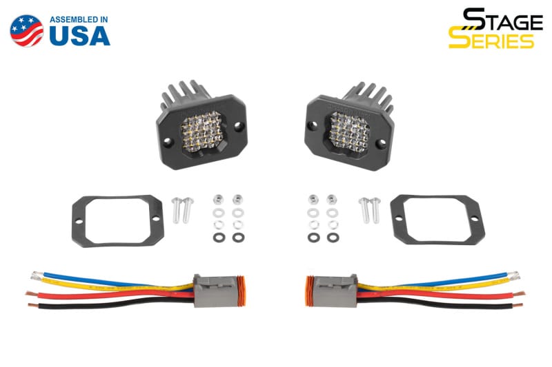 Diode Dynamics Stage Series C1R - White Flood Flush Mount LED Pod (Pair) thumbnail 2