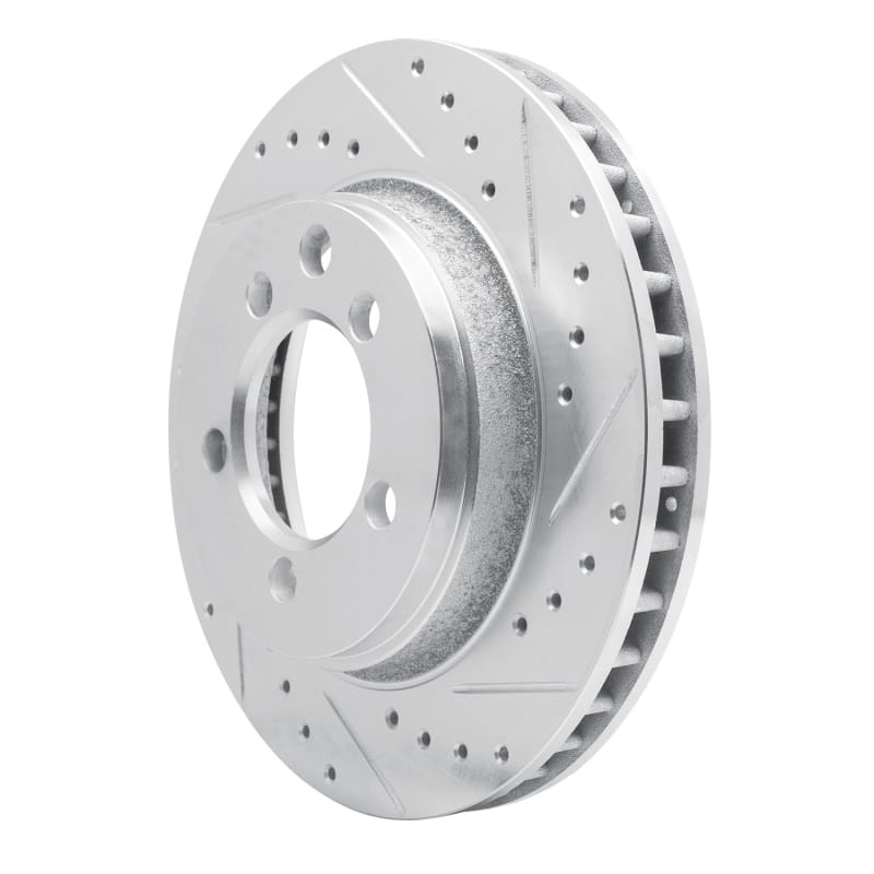 R1 74-81 Dodge W150 Front Right Drilled & Slotted Silver Brake Rotor thumbnail 2