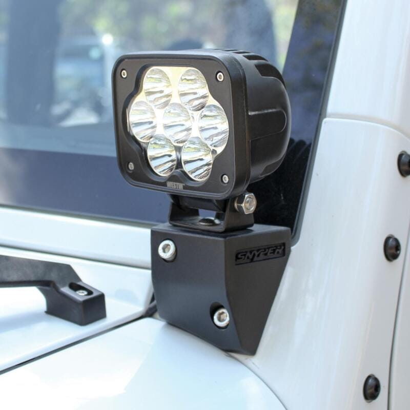 Westin/Snyper 07-17 Jeep Wrangler Snyper Lower Pillar Mounts - Textured Black thumbnail 2