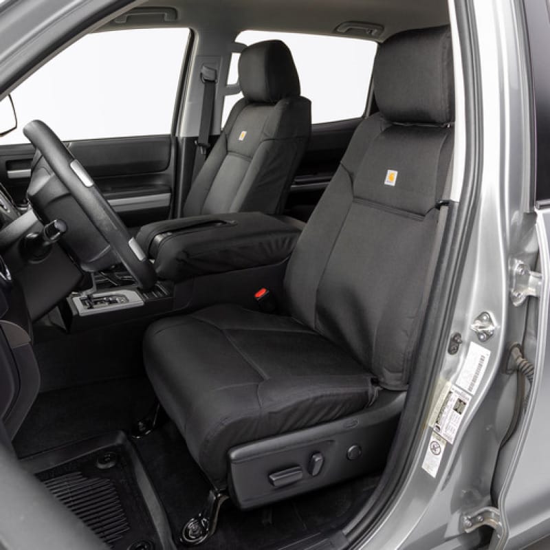 Covercraft 19-24 Dodge Ram Carhartt Super Dux PrecisionFit Custom Front Row Seat Covers - Black - GTD4194ABCOBK