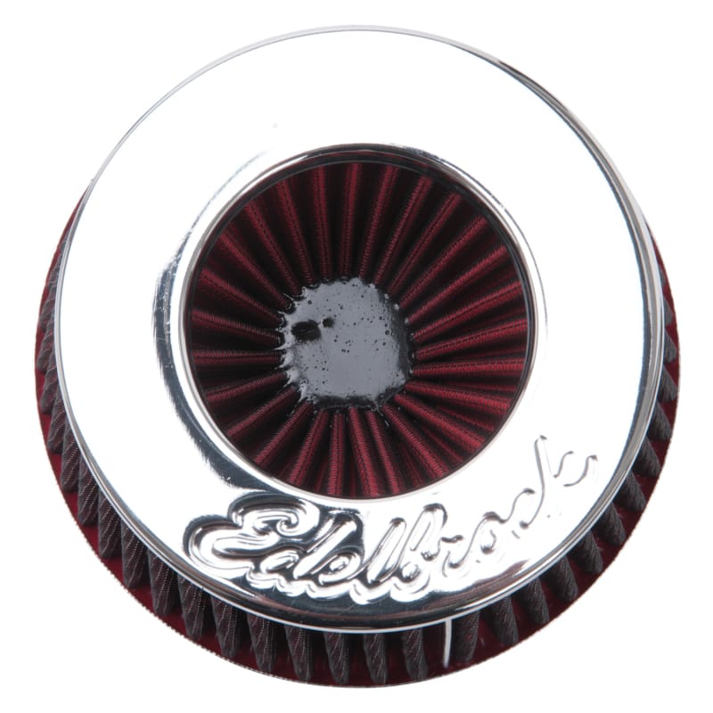 Edelbrock Air Filter Pro-Flo Series Conical 6 7In Tall Red/Chrome thumbnail 3