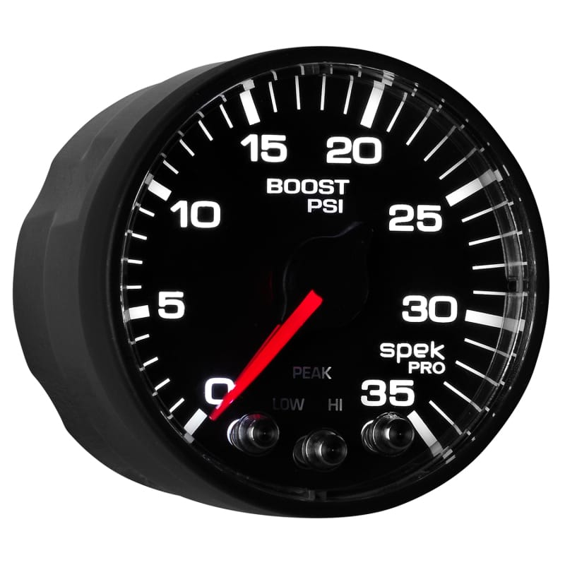 Autometer Spek-Pro Gauge Boost 2 1/16in 35psi Stepper Motor W/Peak & Warn Black/Black - P303328 thumbnail 8