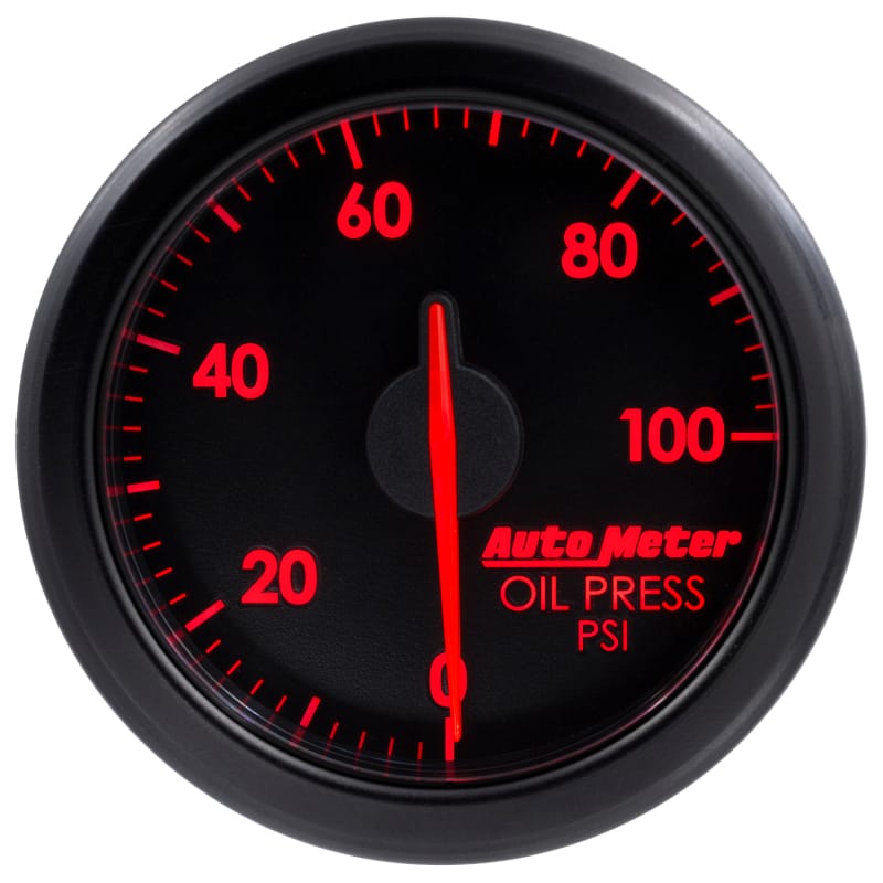 Autometer Airdrive 2-1/6in Oil Pressure Gauge 0-100 PSI - Black thumbnail 4