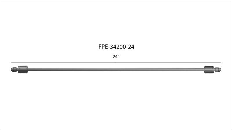Fleece Performance 24in High Pressure Fuel Line (8mm x 3.5mm Line, M14x1.5 Nuts) thumbnail 3