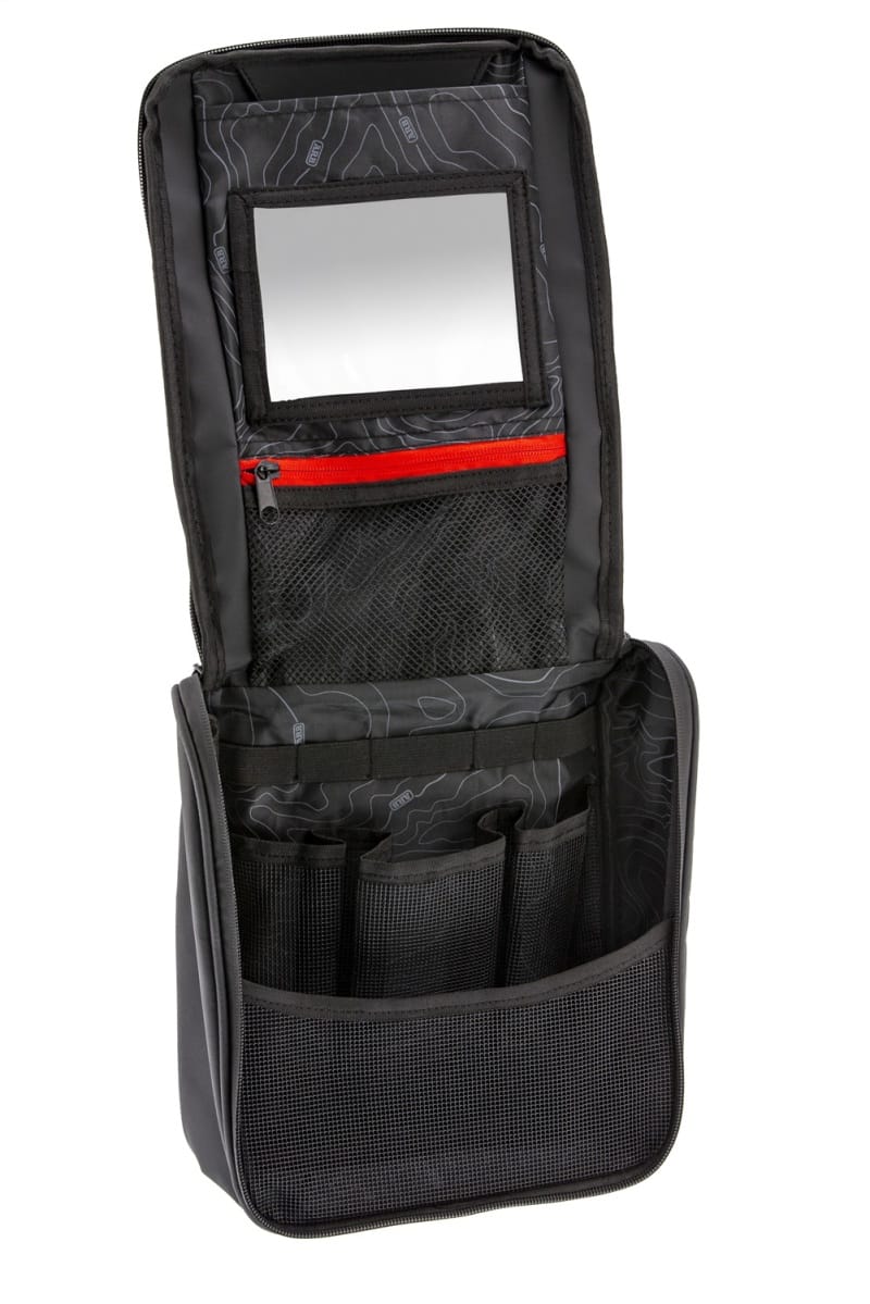ARB Toiletries Bag Charcoal Finish w/ Red Highlights PVC Outer Shell Mesh Pockets Mirror thumbnail 2
