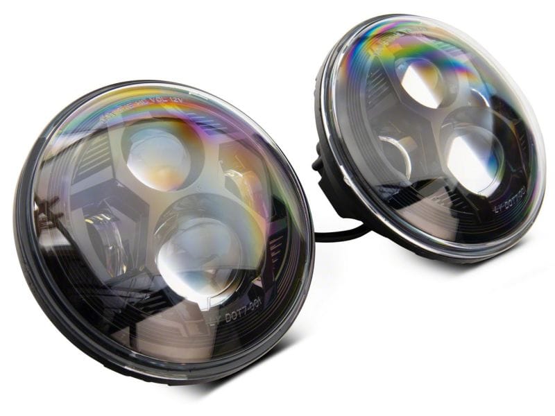 Raxiom 07-18 Jeep Wrangler JK 7-In LED Headlights- Black Housing (Clear Lens) thumbnail 2