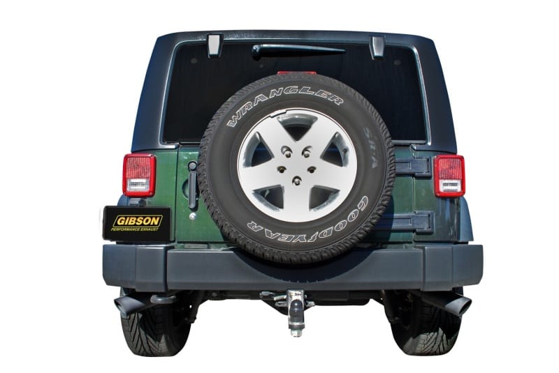 Gibson 07-17 Jeep Wrangler JK Sport 3.8L 2.5in Cat-Back Dual Extreme Exhaust - Black Elite (Ceramic) thumbnail 2