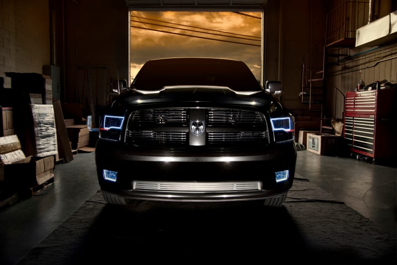 Oracle Lighting 09-18 RAM 1500 Sport Halo Headlights - Blk Housing w/BC1 Controller