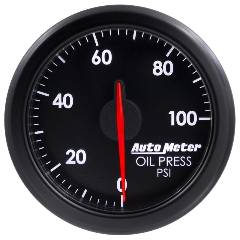 Autometer Airdrive 2-1/6in Oil Pressure Gauge 0-100 PSI - Black thumbnail 8