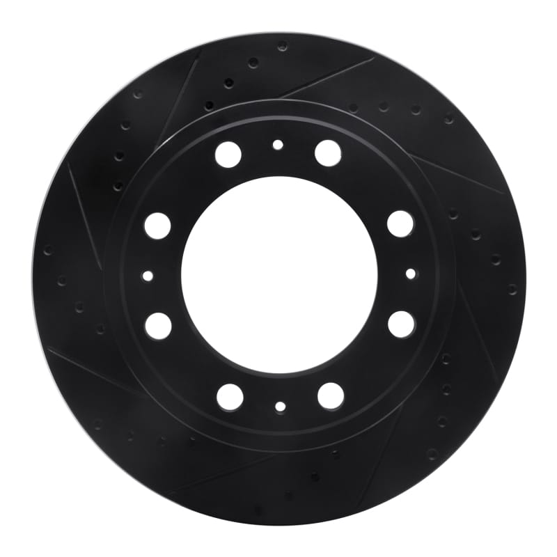 R1 19-25 Ram 3500 Rear Left Drilled & Slotted Black Brake Rotor - 633-40122L