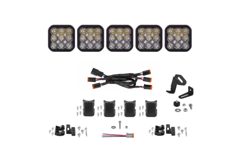 Diode Dynamics SS5 Sport Universal CrossLink 5-Pod Lightbar - White Driving