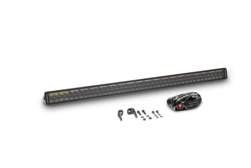 Go Rhino Xplor Blackout Combo Series Dbl Row LED Light Bar w/Amber (Side/Track Mount) 40in. - Blk thumbnail 2