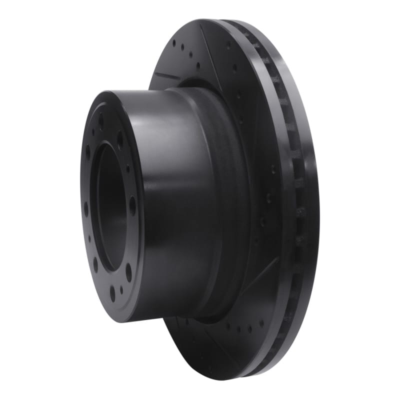 R1 19-25 Ram 3500 Rear Right Drilled & Slotted Black Brake Rotor - 633-40122R