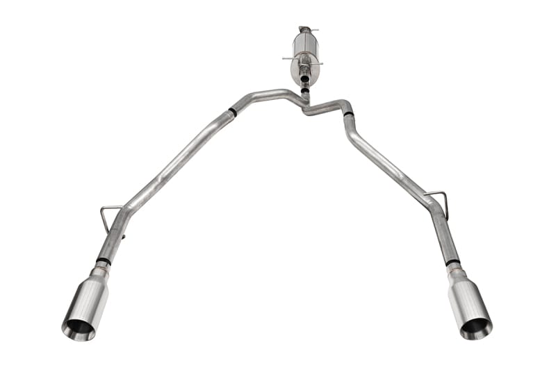 Corsa  25-26 Ram 2.5in Stainless Steel Sport Cat-back Dual Rear Exit 5.0in Polished Tip