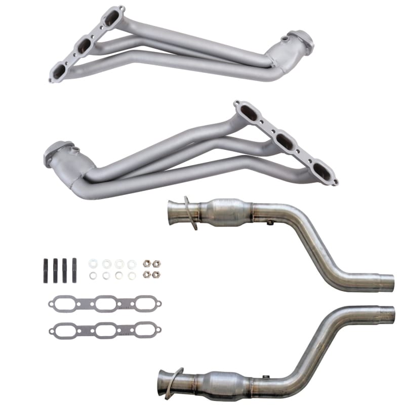 BBK 05-10 Dodge Challenger/Charger V6 1-5/8in Headers w/High Flow Catted Mid Pipe (Ti Ceramic)