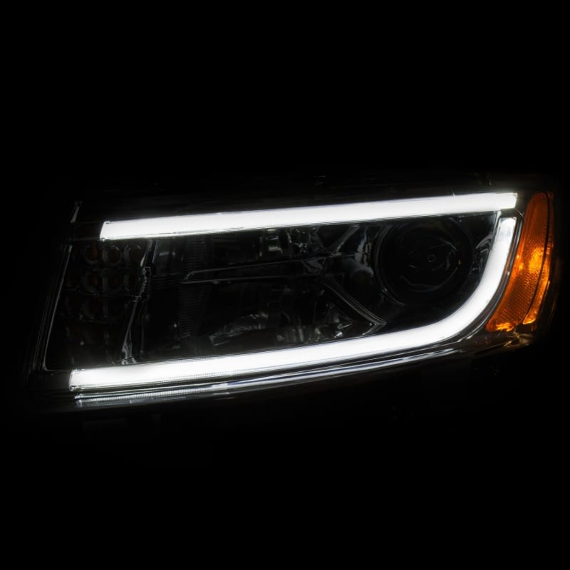 ANZO 2014-2015 Jeep Grand Cherokee Projector Headlights w/ Plank Style Design Chrome thumbnail 3