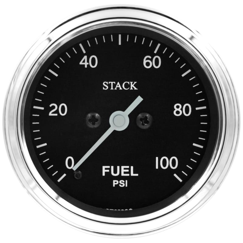 Autometer Stack 52mm 0-100 PSI 1/8in NPTF Male Pro Stepper Motor Fuel Pressure Gauge - Classic