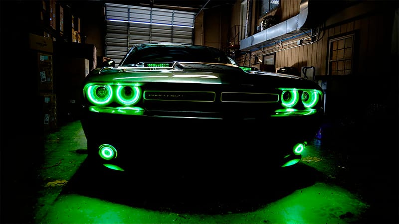 Oracle 15-21 Dodge Challenger WP LED Fog Halo Kit - Red thumbnail 3