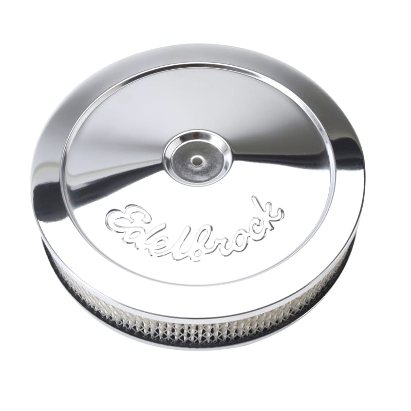 Edelbrock Air Cleaner Pro-Flo Series Round Steel Top Paper Element 10In Dia X 3 5In Chrome thumbnail 3