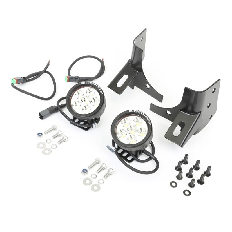 Rugged Ridge 97-06 Jeep Wrangler Round Windshield LED Kit w/ Brackets thumbnail 2