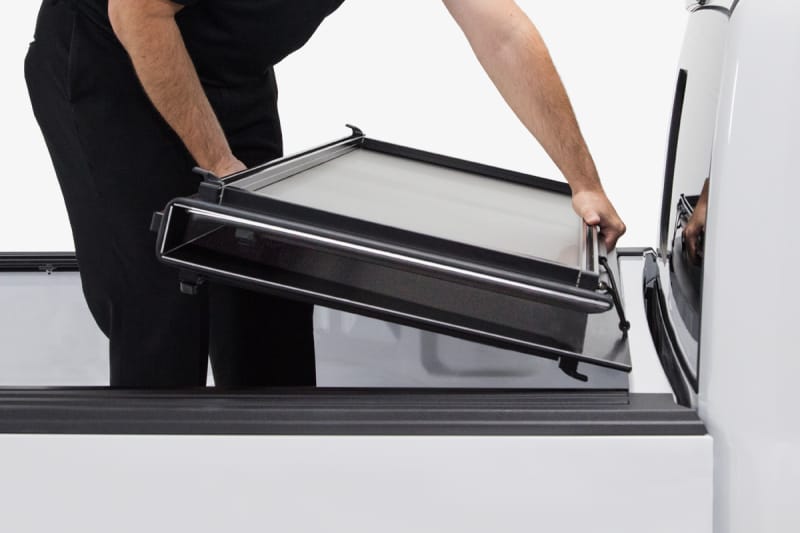 Access LOMAX Tri-Fold Cover 2019 Dodge Ram 1500 5Ft 7 In Box (Exc 2019 Classic) - Blk Diamond Mist thumbnail 7