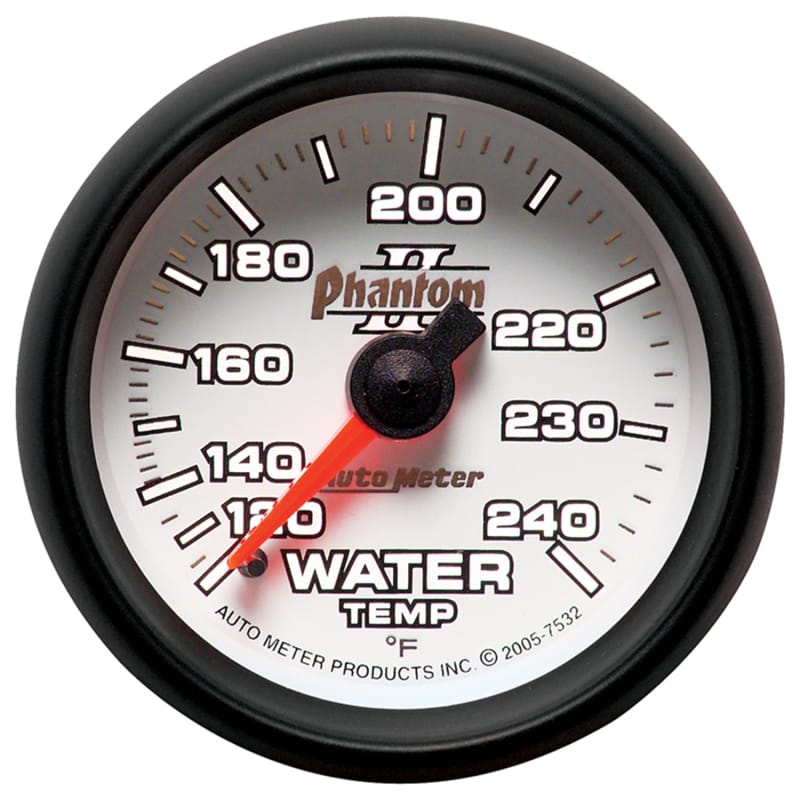 Autometer Phantom II 2-1/16in 120-240 Degree F Mechanical Water Temp Gauge thumbnail 2