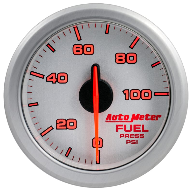 Autometer Airdrive 2-1/6in Fuel Pressure Gauge 0-100 PSI - Silver thumbnail 4
