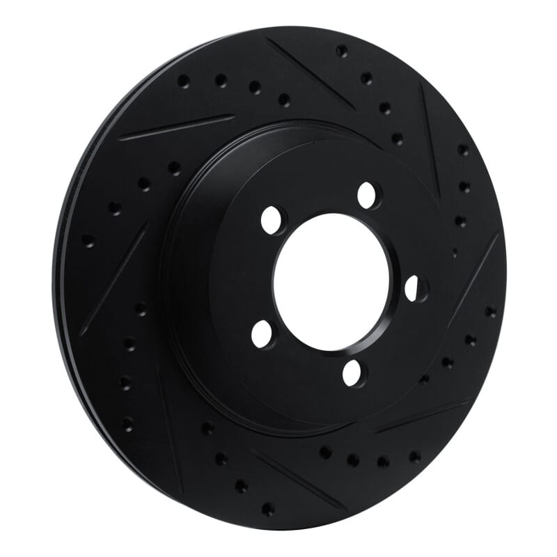 R1 65-72 Dodge Dart Front Right Drilled & Slotted Black Brake Rotor thumbnail 2