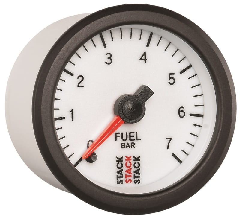 Autometer Stack 52mm 0-7 Bar M10 Male Pro Stepper Motor Fuel Pressure Gauge - White thumbnail 5