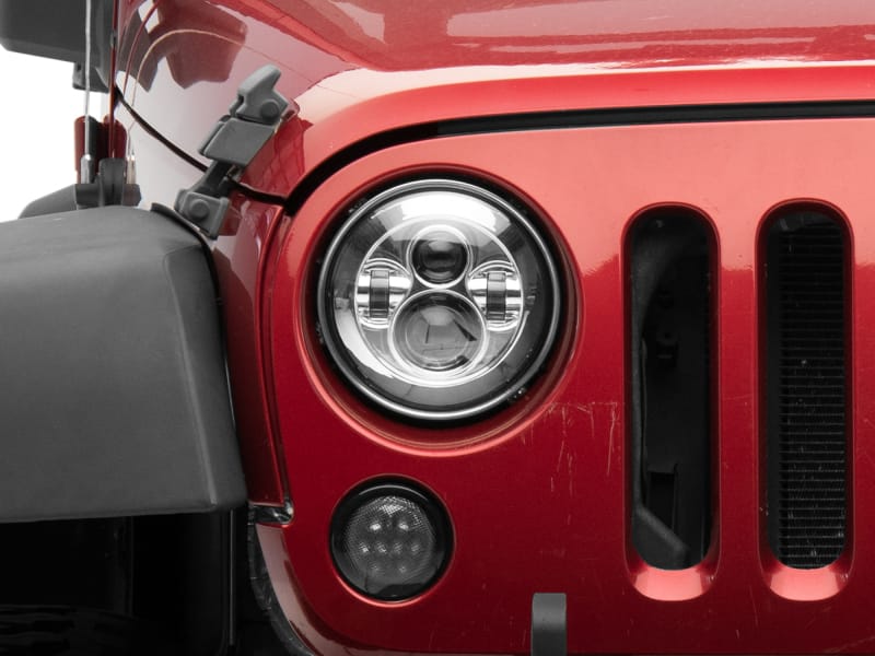 Raxiom 97-18 Jeep Wrangler TJ/JK Axial Series LED Daymaker Headlights- Chrome Housing (Clear Lens) thumbnail 3