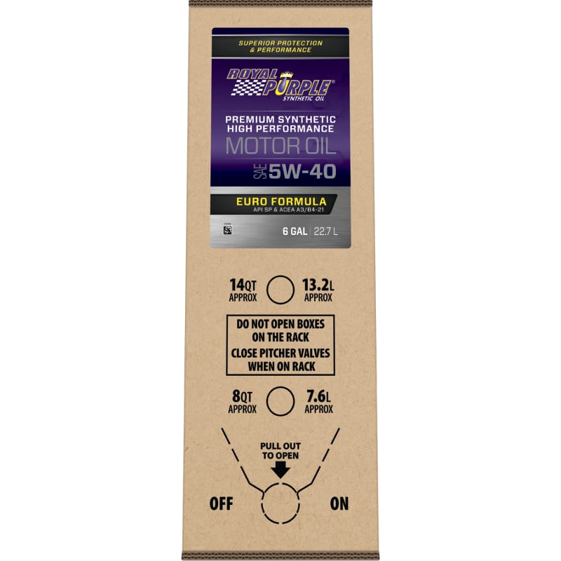 Royal Purple Premium Synthetic High Performance Euro Formula 5W40 Motor Oil - 6 Gallon Bag-In-Box